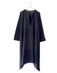 Cotton Semi-Sheer Long A-line Open Kurta