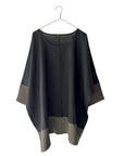 Linen Wide Tunic with Silk Border