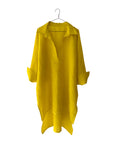 Linen Up & Down Long Pullover Shirt