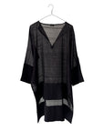 Sheer Up & Down Wide Tunic with Silk Border