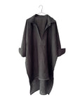 Linen Up & Down Long Pullover Shirt