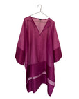 Sheer Up & Down Wide Tunic with Silk Border