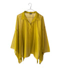 Sheer Wide Cut-Away Panel Pullover Tunic