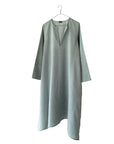 Cotton Semi-Sheer Long A-line Open Kurta