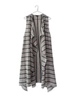 Striped Cotton Cascade Coat