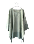 Linen Wide Tunic with Silk Border