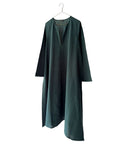 Cotton Semi-Sheer Long A-line Open Kurta