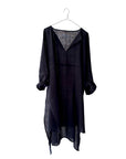 Cotton Semi-Sheer Up&Down Long Smock