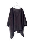 Linen Off-Grain Wide Tunic w/ silk border