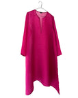 Zari-checked Sheer Long A-line Open Kurta