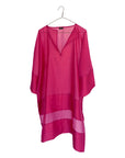 Sheer Up & Down Wide Tunic with Silk Border