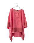Linen Off-Grain Wide Tunic w/ silk border