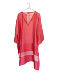 Sheer Up & Down Wide Tunic with Silk Border