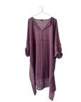 Cotton Semi-Sheer Up&Down Long Smock