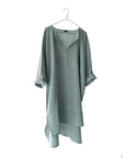 Cotton Semi-Sheer Up&Down Long Smock