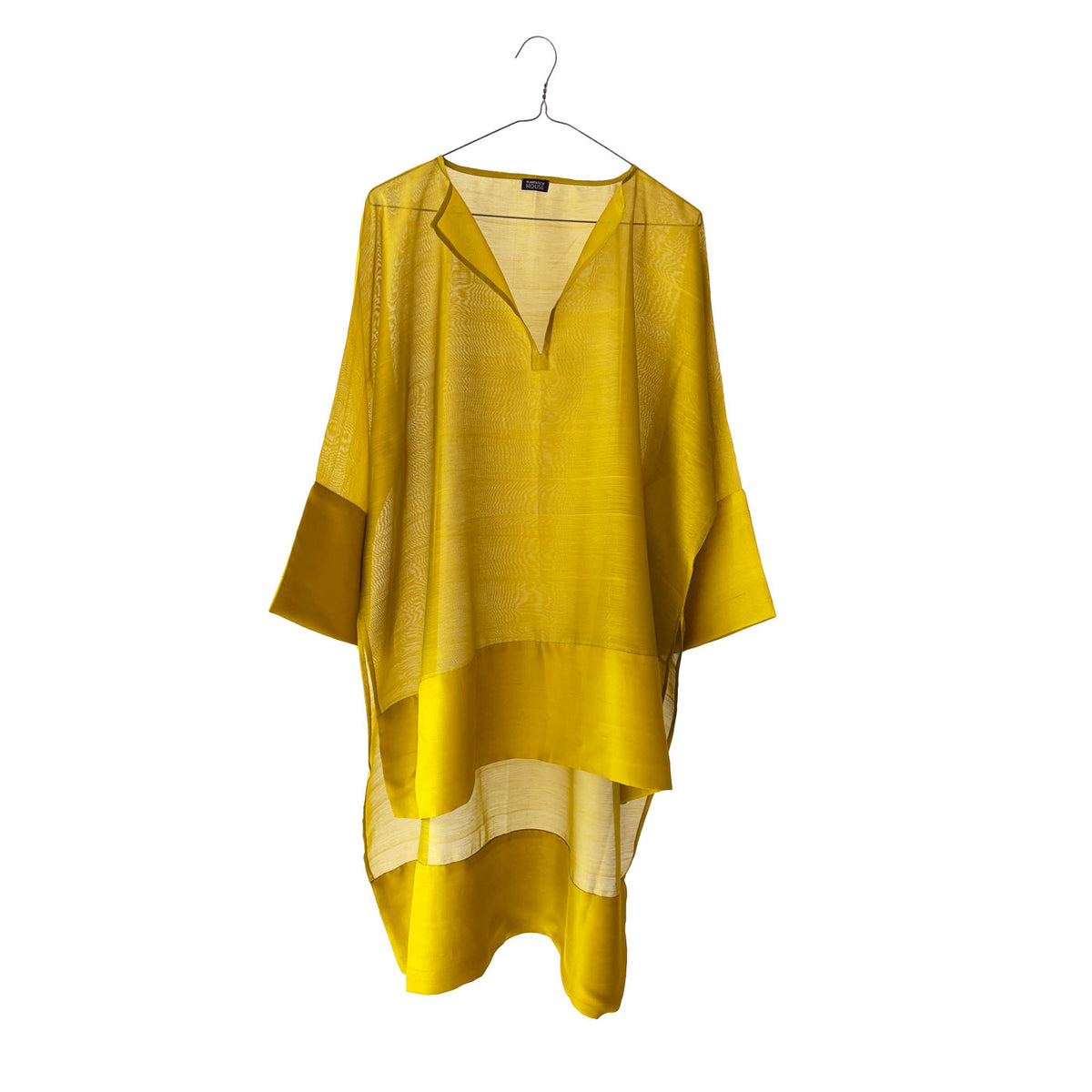 Sheer Up &amp; Down Wide Tunic with Silk Border