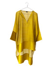 Sheer Up & Down Wide Tunic with Silk Border