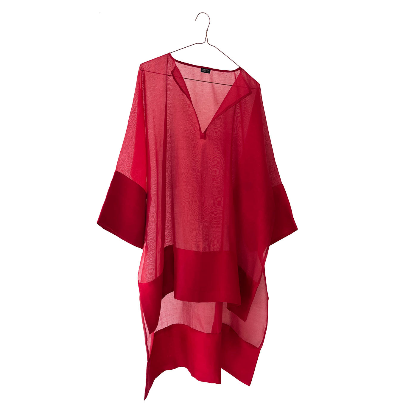 Sheer Up &amp; Down Wide Tunic with Silk Border