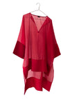 Sheer Up & Down Wide Tunic with Silk Border