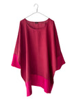 Linen Wide Tunic with Silk Border
