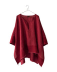 Linen Off-Grain Wide Tunic w/ silk border