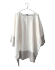 Linen Wide Tunic with Silk Border